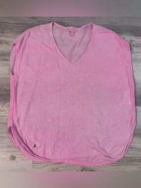 Lilly Pulitzer Light Pink Knit V-Neck Top